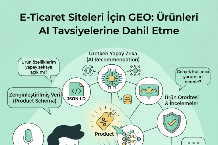 E-Ticaret Siteleri İçin GEO: Ürünleri AI Tavsiyelerine Dahil Etme