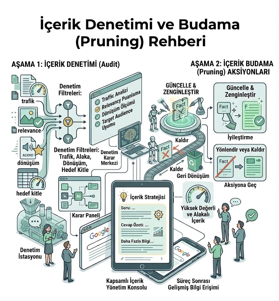 İçerik Denetimi ve Pruning (İçerik Budama) Nedir? Nasıl Yapılır İçerik Denetimi ve Pruning (İçerik Budama) Nedir? Nasıl Yapılır